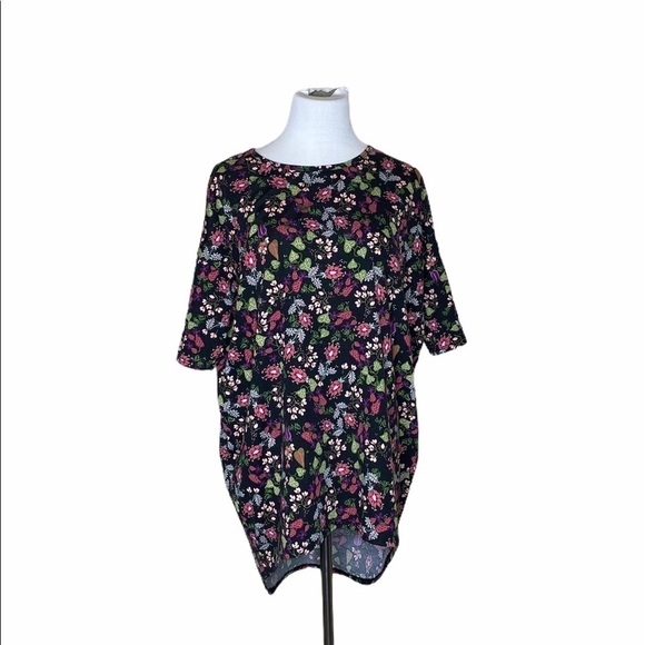 SALE Lularoe Irma black Floral Tunic - Picture 1 of 4